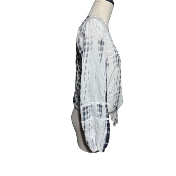 INC International Concepts Long Sleeve Tie Dye Pheasant Blouse Size  XS - Picture 3 of 5